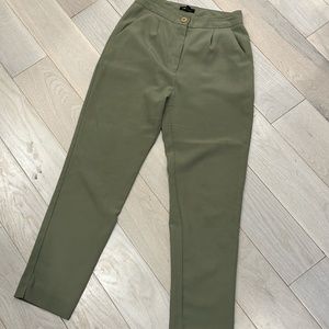 Women's Green straight leg dress pants